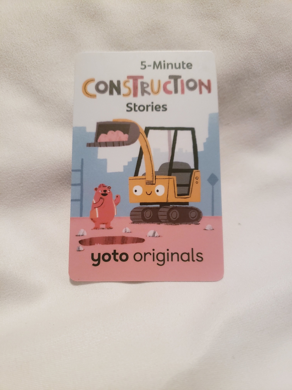 5-Minute Construction Stories Card - Pink & Yellow